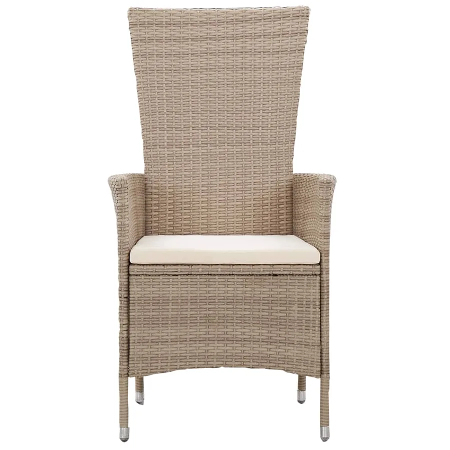 Ensemble à manger de jardin 5 pcs Beige - 14