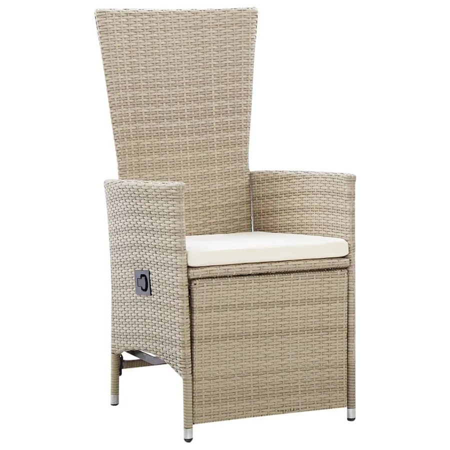 Ensemble à manger de jardin 5 pcs Beige - 17