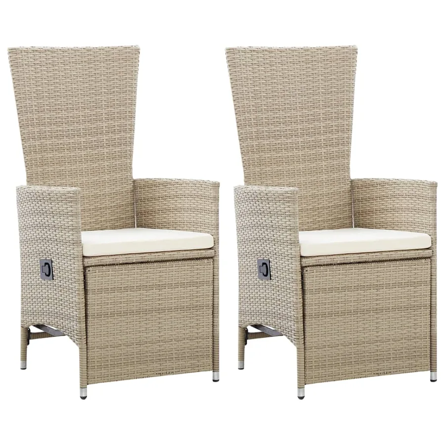 Ensemble à manger de jardin 5 pcs Beige - 2