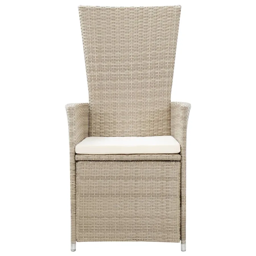Ensemble à manger de jardin 5 pcs Beige - 3