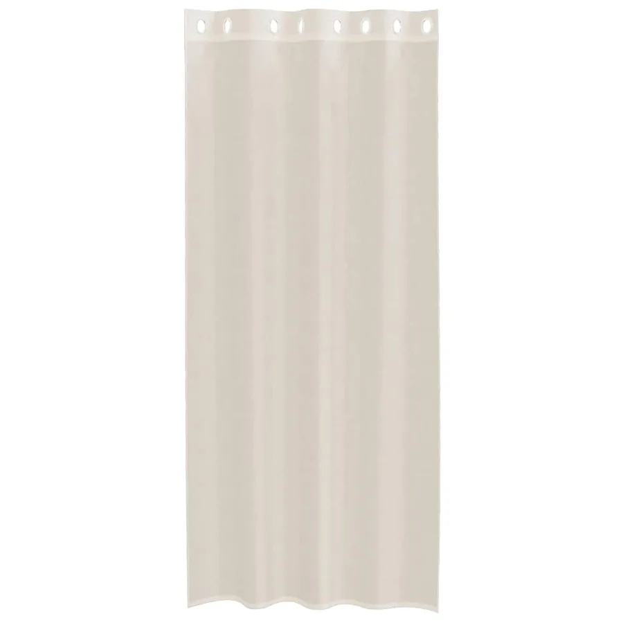 Rideaux en voile avec œillets 2 pcs crème 140x225 cm - 4