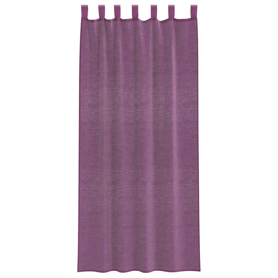 Rideaux en voile avec boucles 2 pcs violet 140x225 cm - 4