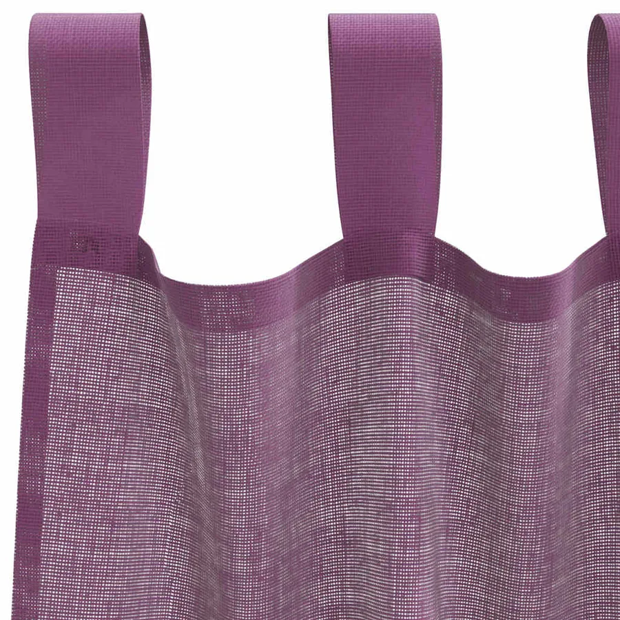 Rideaux en voile avec boucles 2 pcs violet 140x225 cm - 5