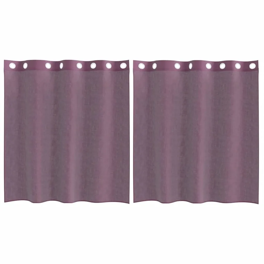 Rideaux en voile avec œillets 2 pcs violet 140x140 cm - 2
