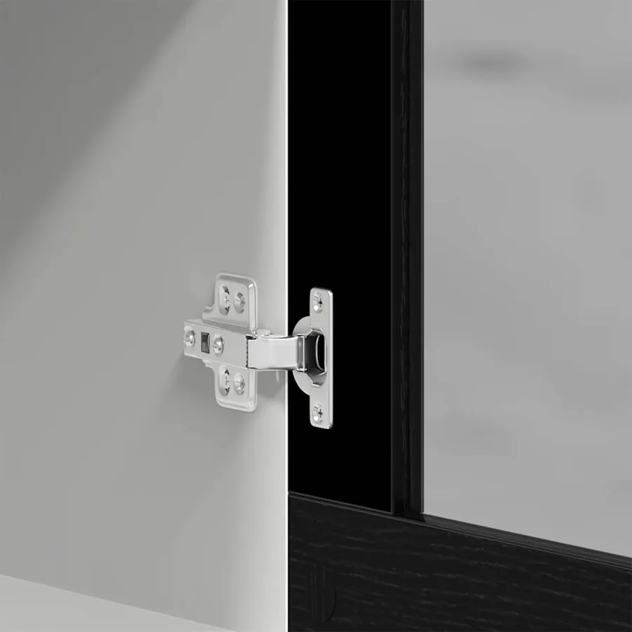 Vitrine suspendue en chêne noir 40x31x60 cm bois d'ingénierie - 10