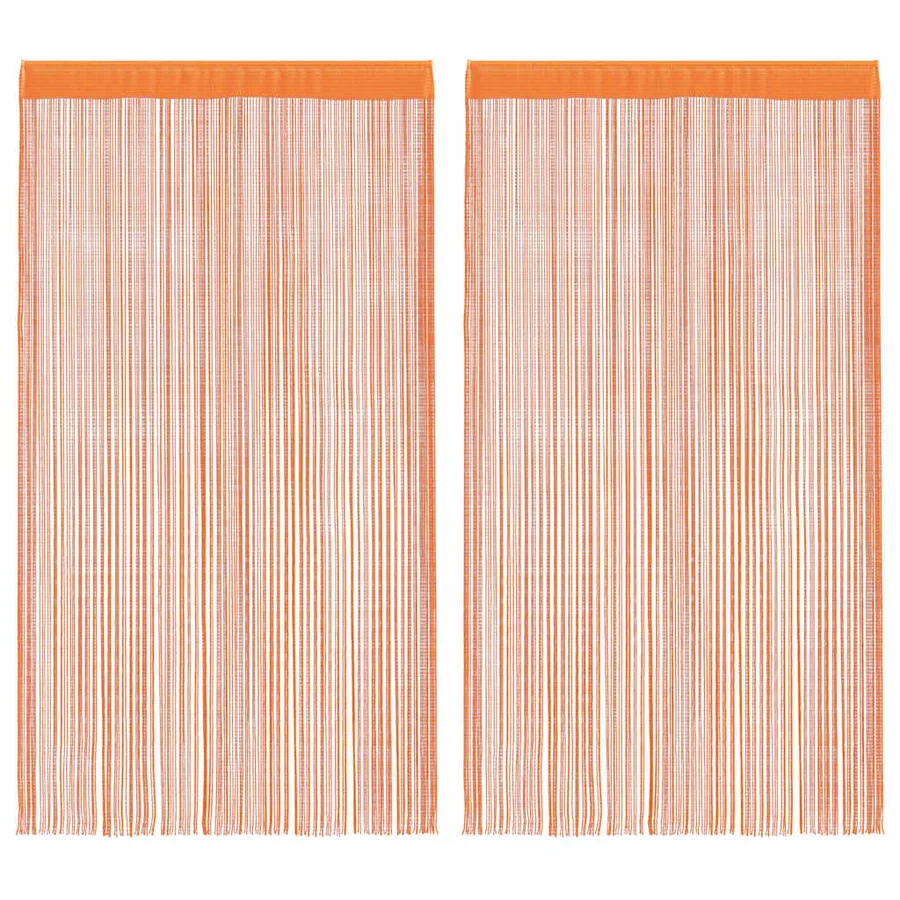 Rideau en fils 2 pcs 140 x 250 cm orange - 2