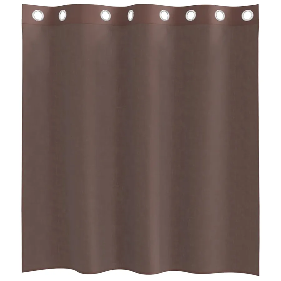 Rideaux en voile avec œillets 2 pcs marron 140x140 cm - 4