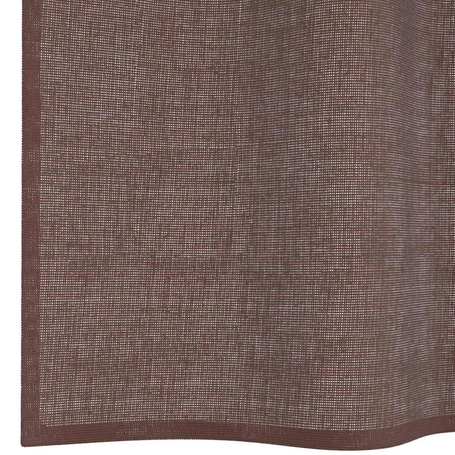 Rideaux en voile avec œillets 2 pcs marron 140x140 cm - 6
