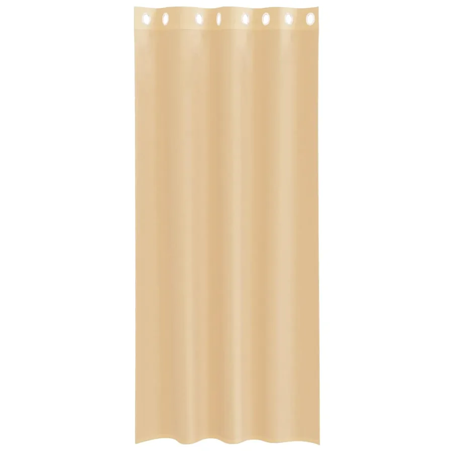 Rideaux en voile avec œillets 2 pcs sable - 4