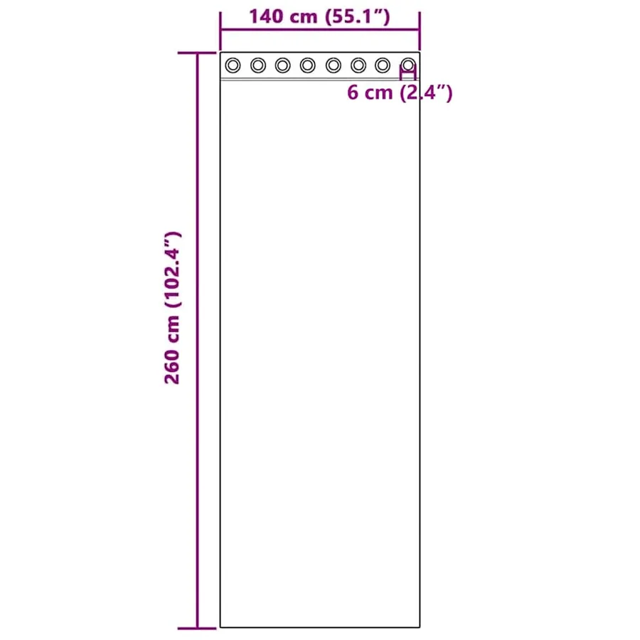 Rideaux en voile avec œillets 2 pcs marron clair - 8