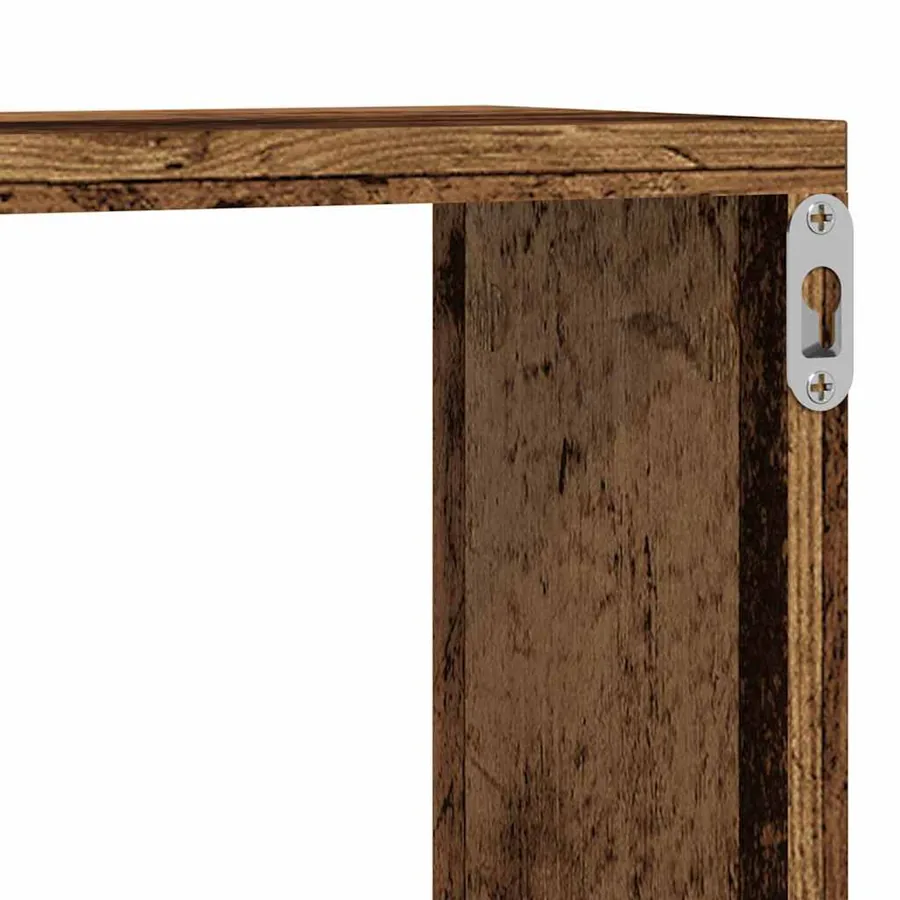 Étagères Murales avec étagère 2 pcs Bois ancien 80 x 15 x 26 cm - 11