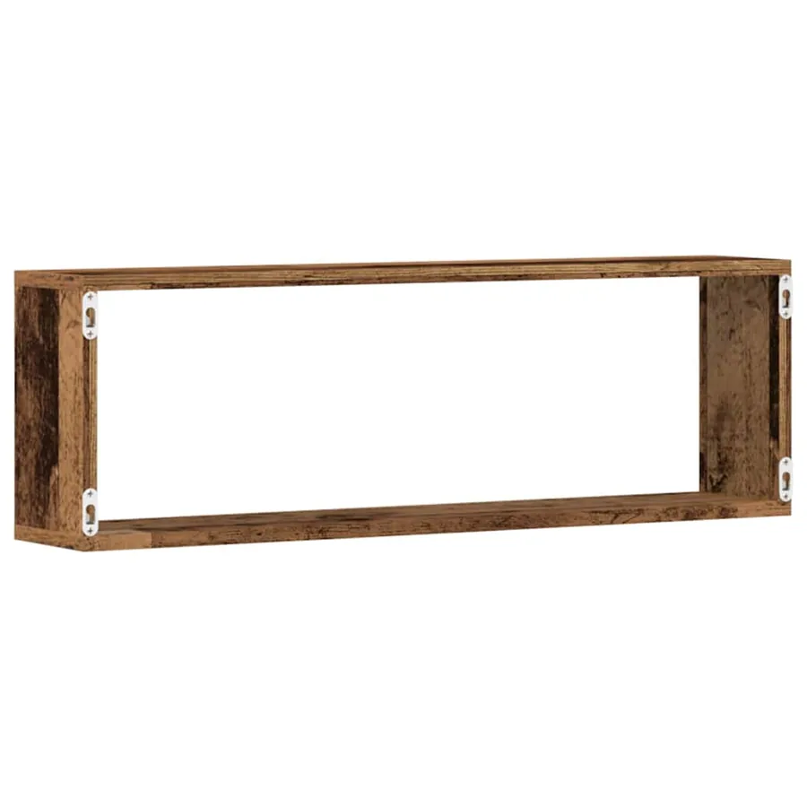 Étagères Murales avec étagère 2 pcs Bois ancien 80 x 15 x 26 cm - 7