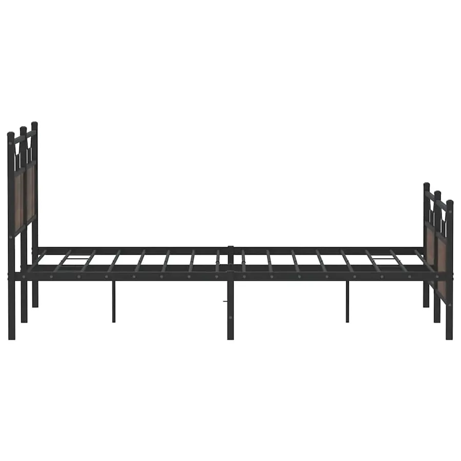 Cadre de lit sans matelas chêne marron 140x200 cm - 7
