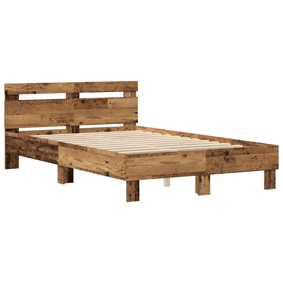Cadre de lit Bois ancien 120 x 190 cm Bois d'ingénierie - 4