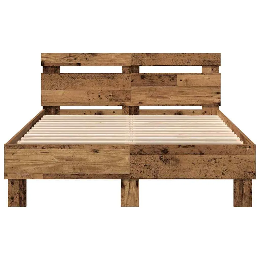 Cadre de lit Bois ancien 120 x 190 cm Bois d'ingénierie - 5