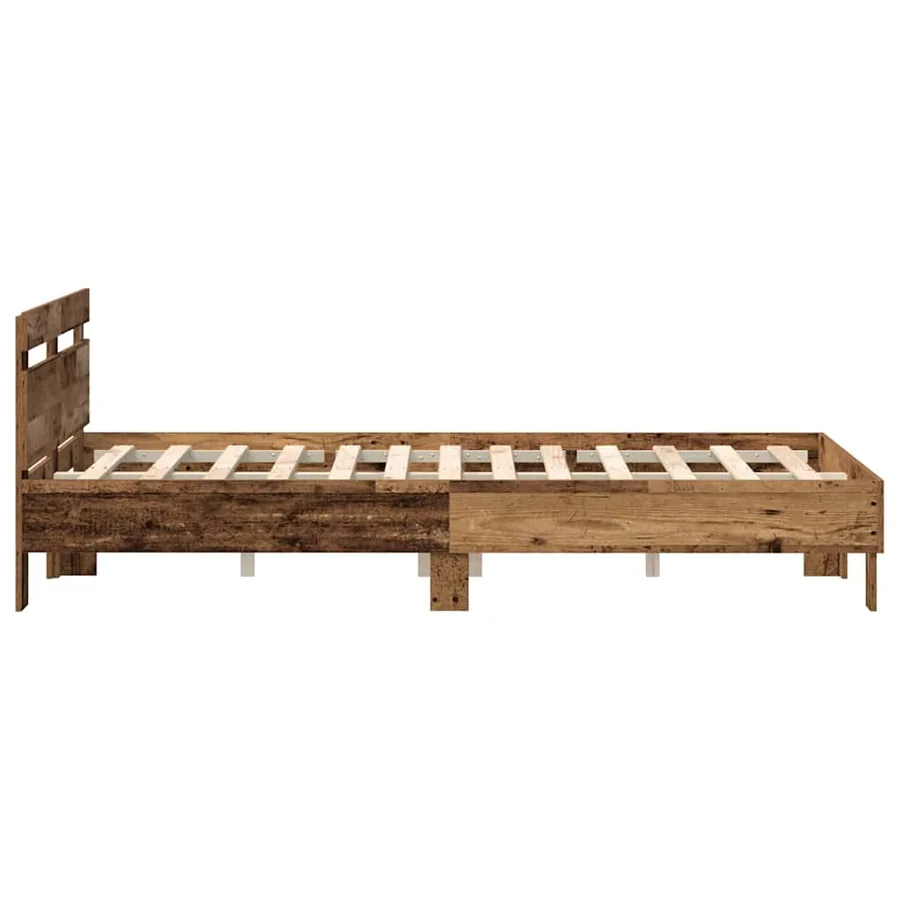 Cadre de lit Bois ancien 120 x 190 cm Bois d'ingénierie - 6