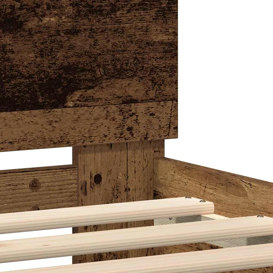 Cadre de lit Bois ancien 120 x 190 cm Bois d'ingénierie - 9