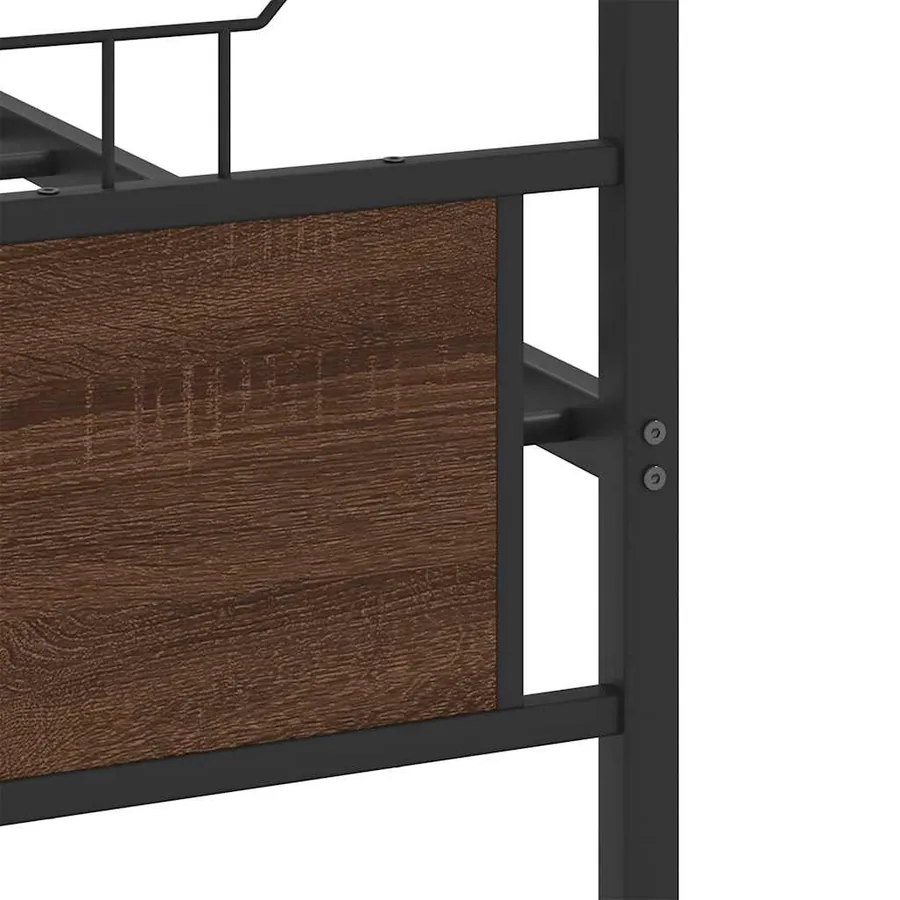 Cadre de lit sans matelas chêne marron 120x200 cm - 10