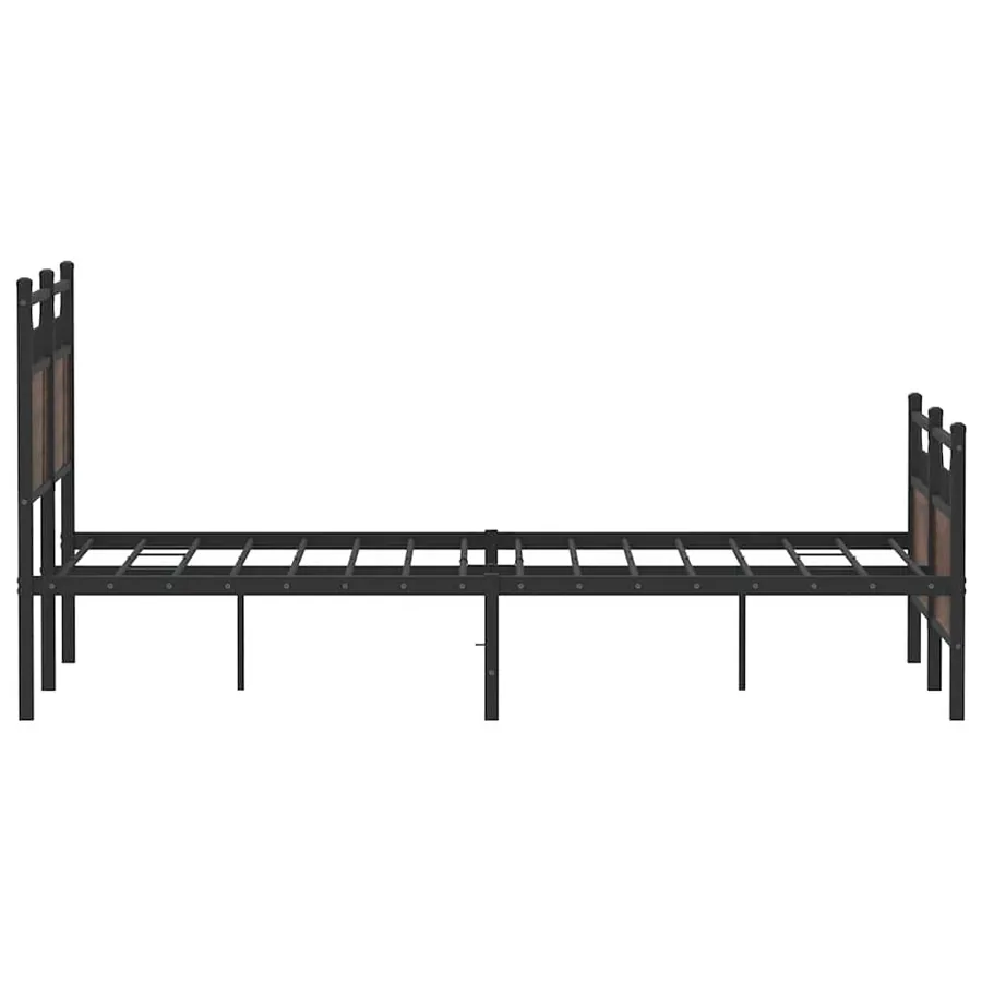 Cadre de lit sans matelas chêne marron 120x200 cm - 7