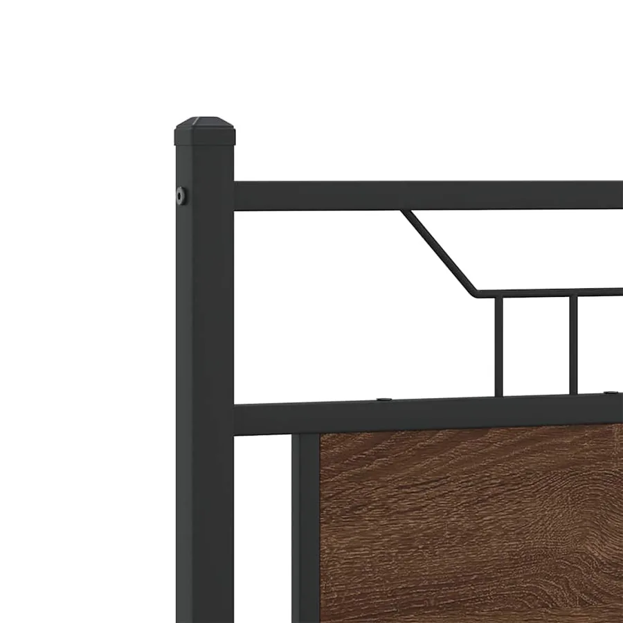 Cadre de lit sans matelas chêne marron 120x200 cm - 9