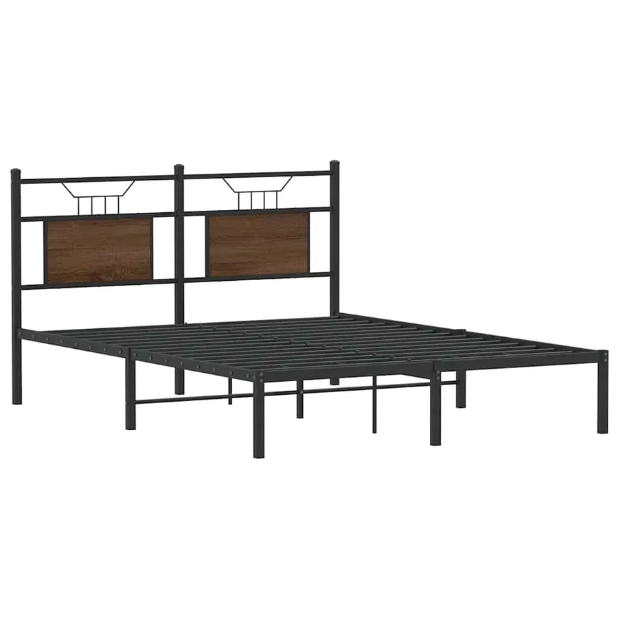 Cadre de lit sans matelas chêne marron 150x200 cm - 3