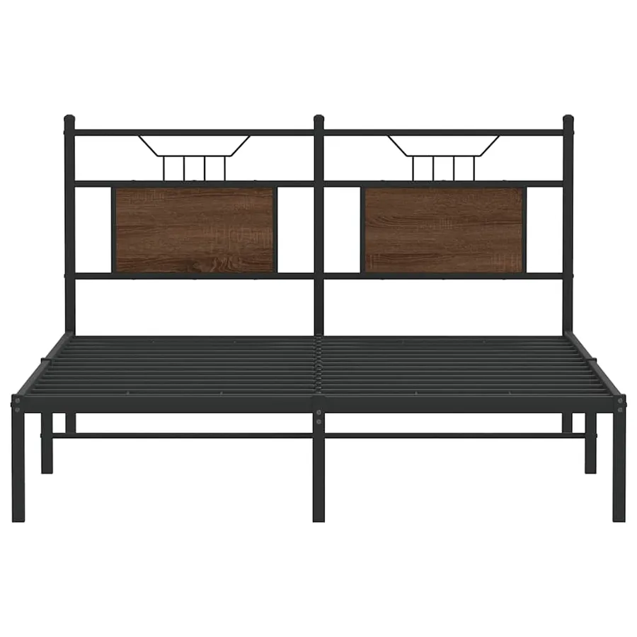 Cadre de lit sans matelas chêne marron 150x200 cm - 6
