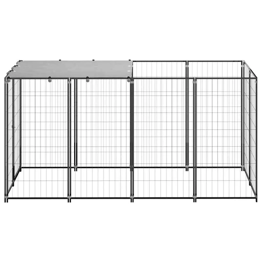 Chenil Noir 2,42 m² Acier - 2