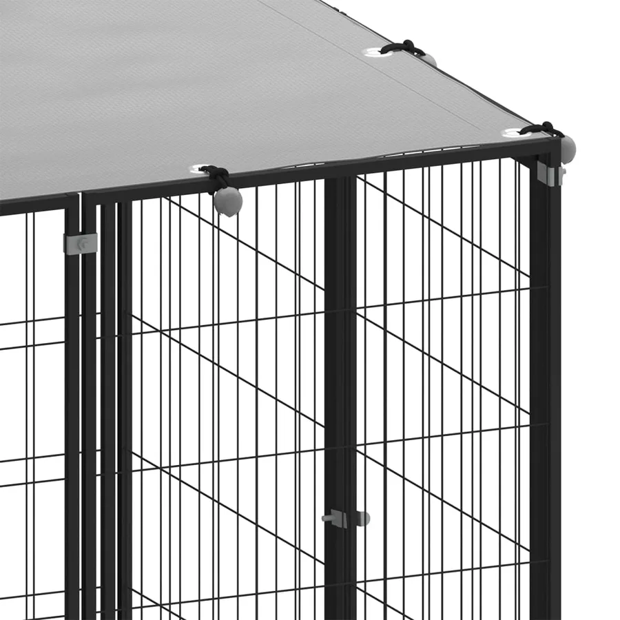 Chenil Noir 2,42 m² Acier - 5