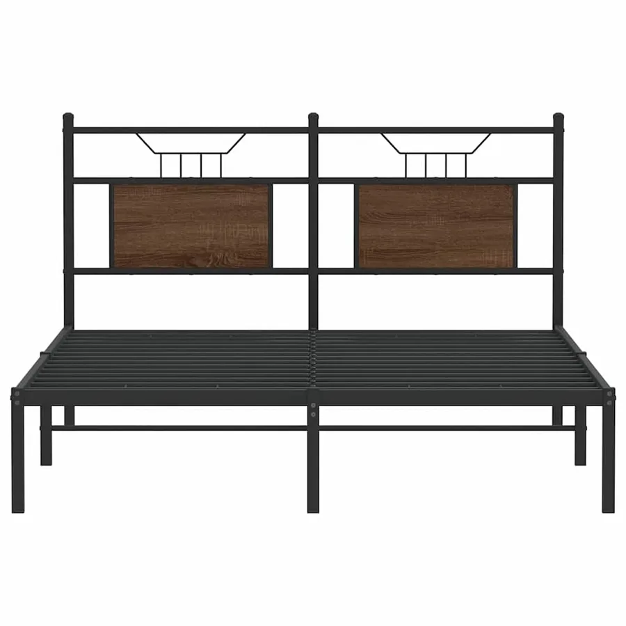 Cadre de lit sans matelas chêne marron 140x190 cm - 6