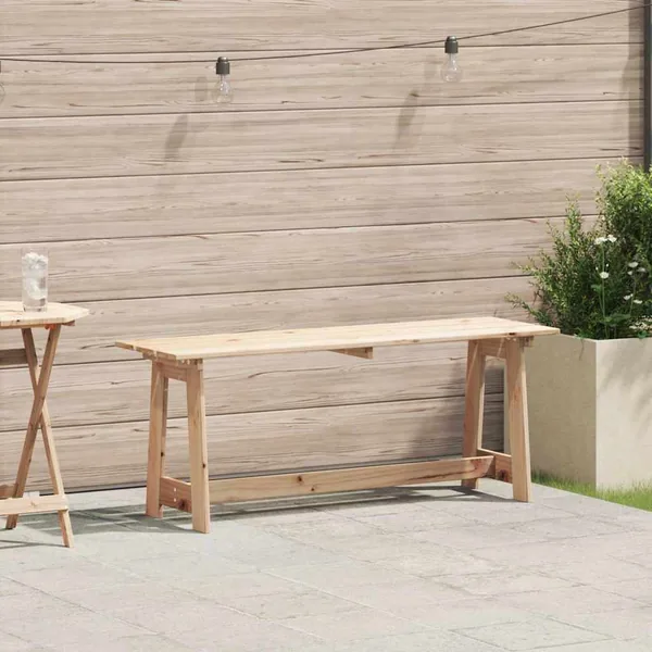 Banc extérieur Naturel 119 x 37 x 47 cm Bois de pin massif
