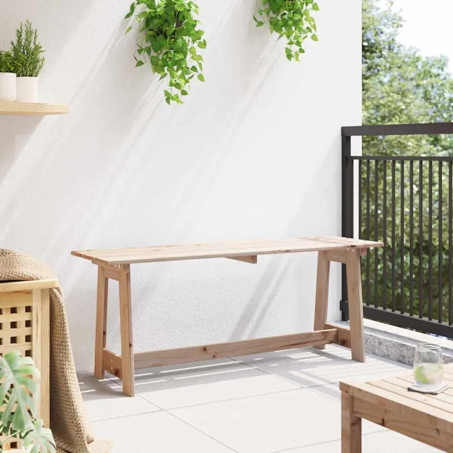 Banc extérieur Naturel 119 x 37 x 47 cm Bois de pin massif - 3