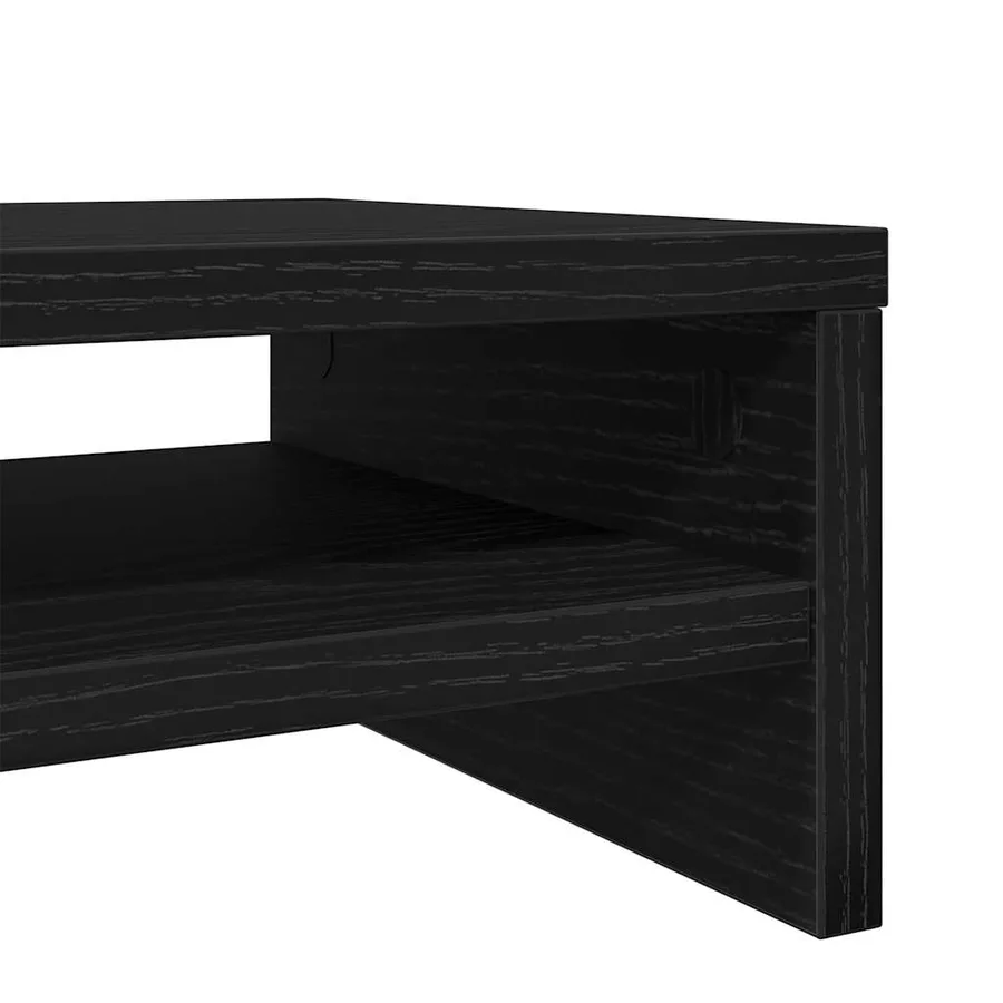 Support d'écran en chêne noir 100 x 24 x 13 cm Bois d'ingénierie - 8
