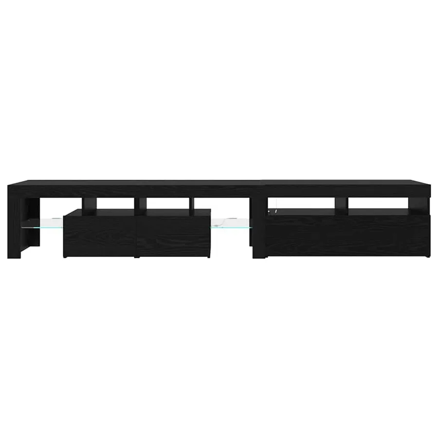 Meuble TV 2 pcs Chêne noir 230 x 36,5 x 40 cm Bois d'ingénierie - 10