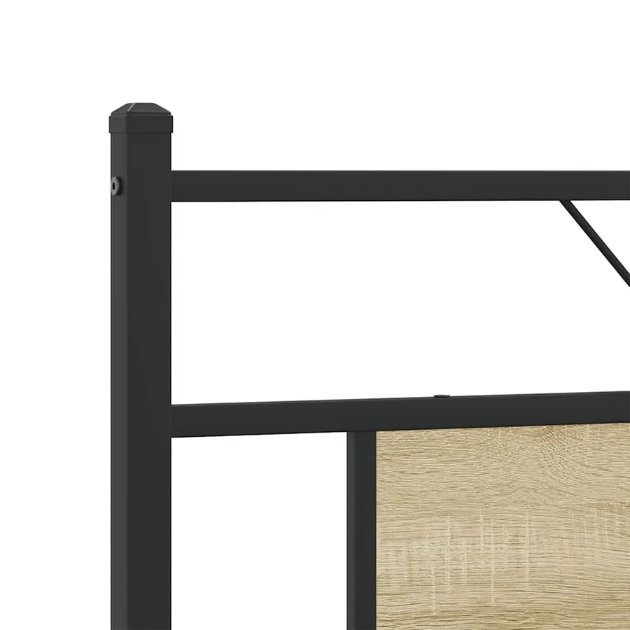 Cadre de lit en métal sans matelas chêne sonoma 183x213 cm - 9