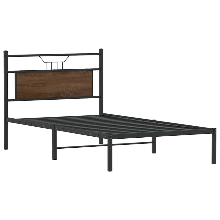Cadre de lit sans matelas chêne marron 100x200 cm - 3