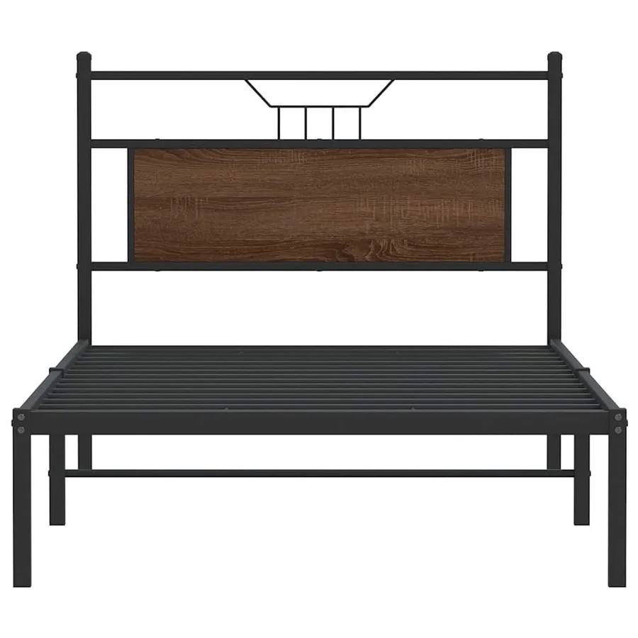Cadre de lit sans matelas chêne marron 100x200 cm - 6