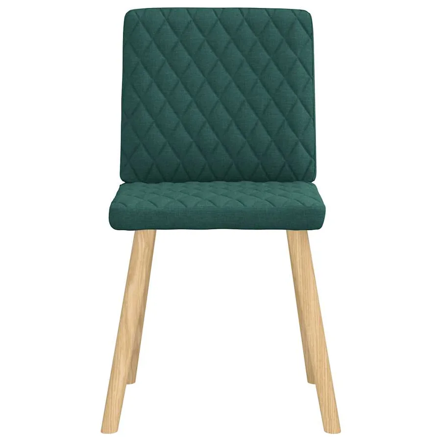 Chaises à manger lot de 4 vert foncé tissu - 4