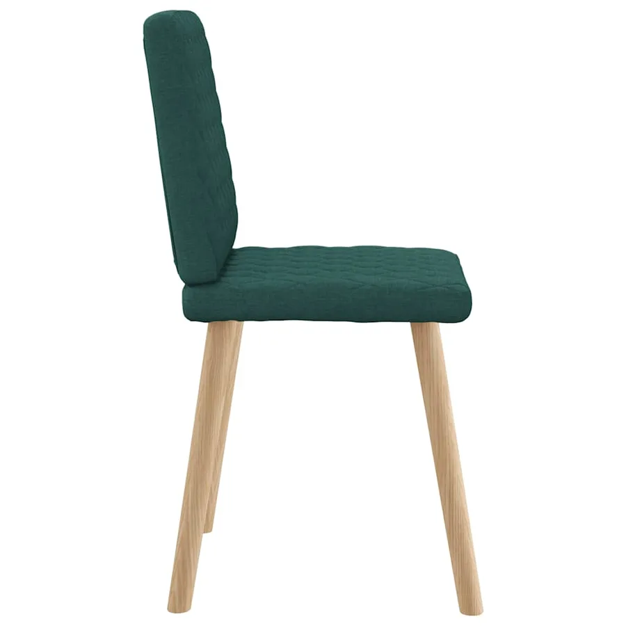 Chaises à manger lot de 4 vert foncé tissu - 5