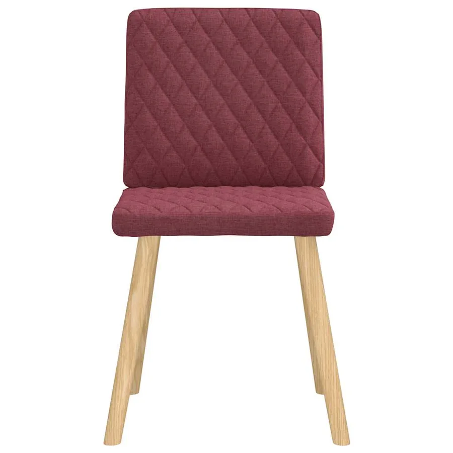 Chaises à manger lot de 4 rouge bordeaux tissu - 4