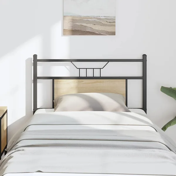 Tête de lit de remplacement chêne sonoma 90 cm bois d'ingénierie et acier