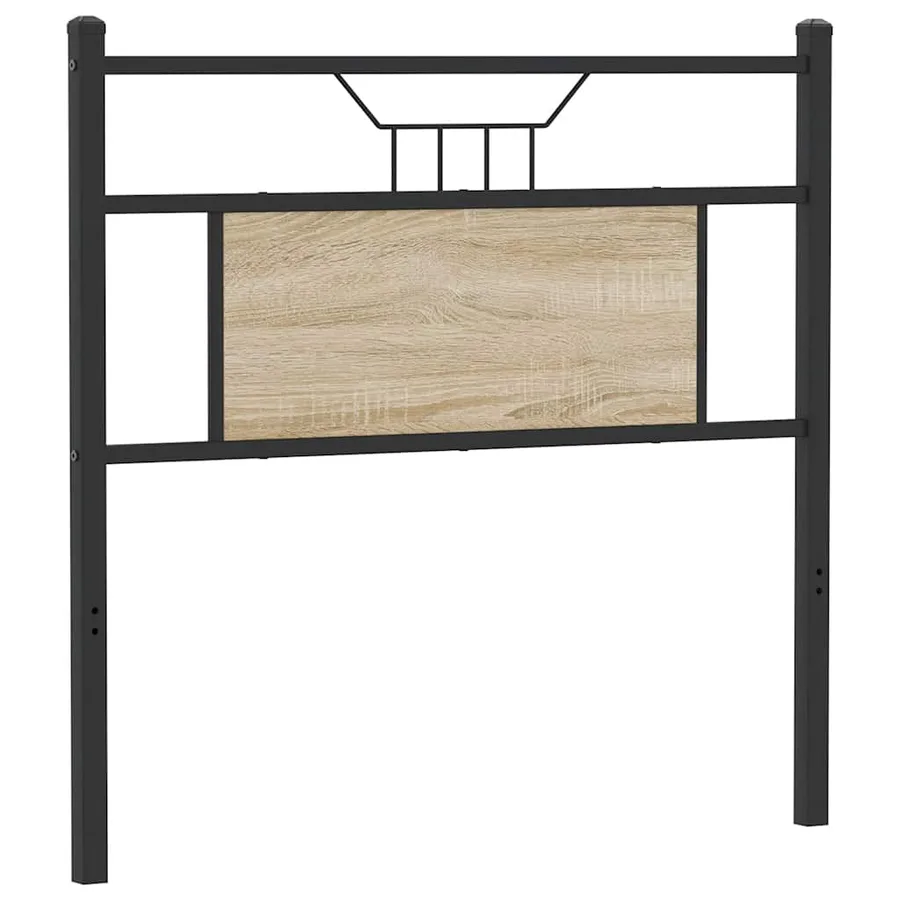 Tête de lit de remplacement chêne sonoma 90 cm bois d'ingénierie et acier - 6