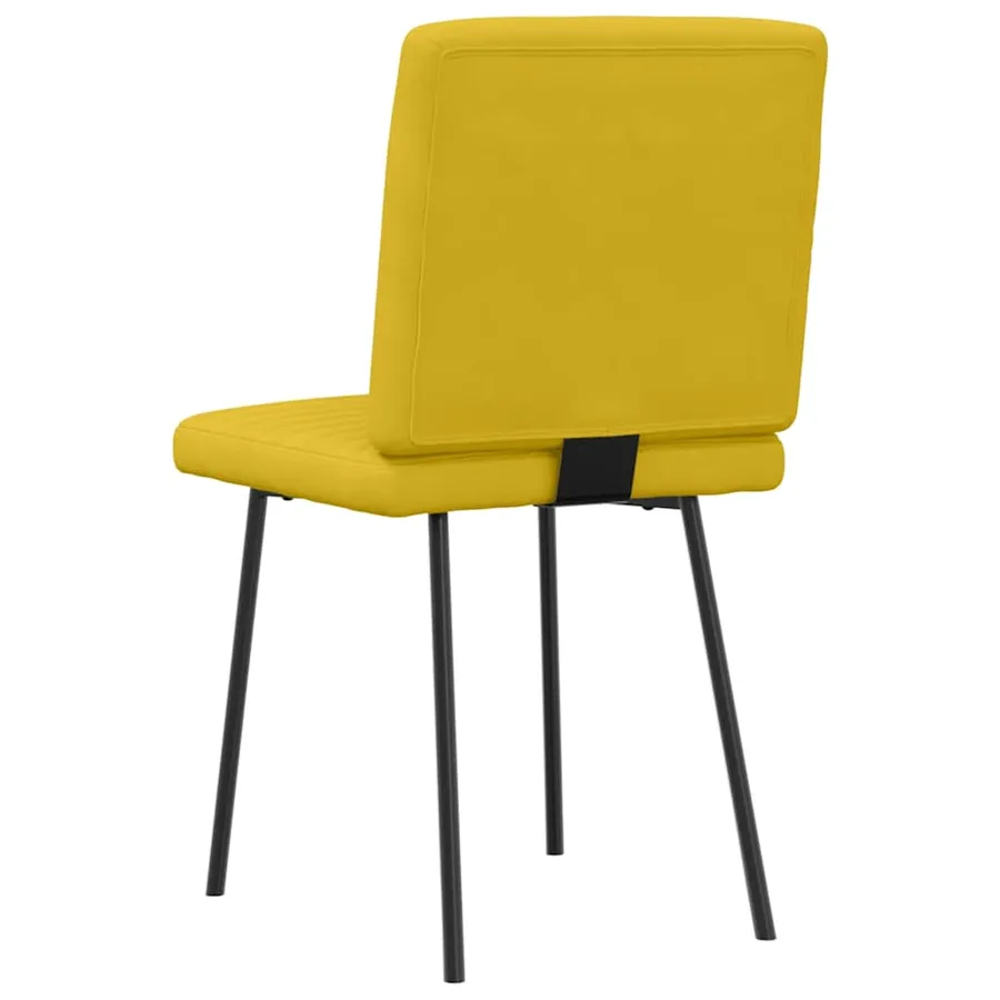 Chaises à manger lot de 2 Jaune Velours - 6