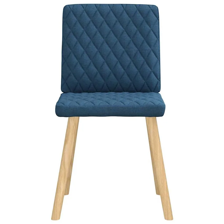 Chaises à manger lot de 6 bleu tissu - 4