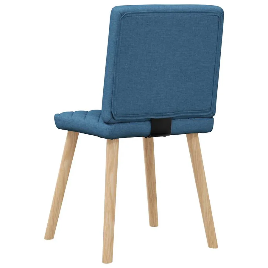 Chaises à manger lot de 6 bleu tissu - 6