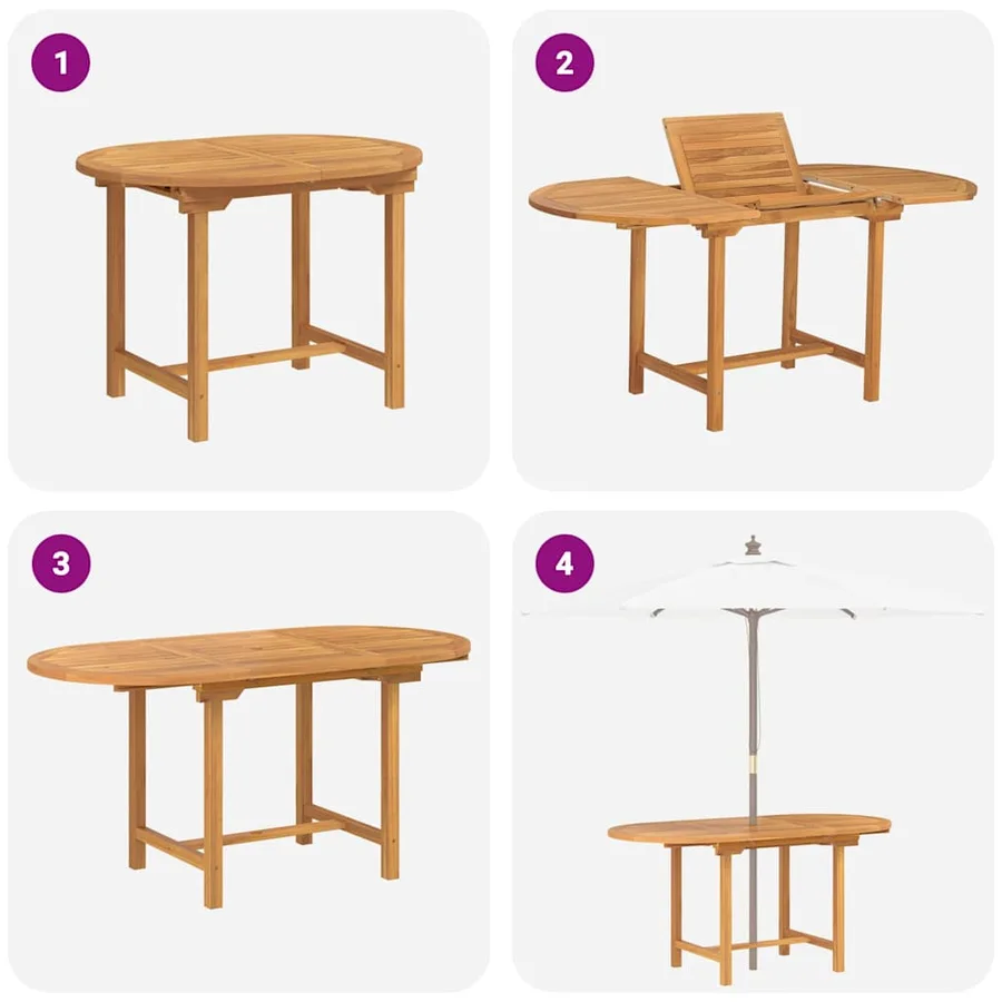 Ensemble de salle à manger pour jardin 5 pcs Marron - 8