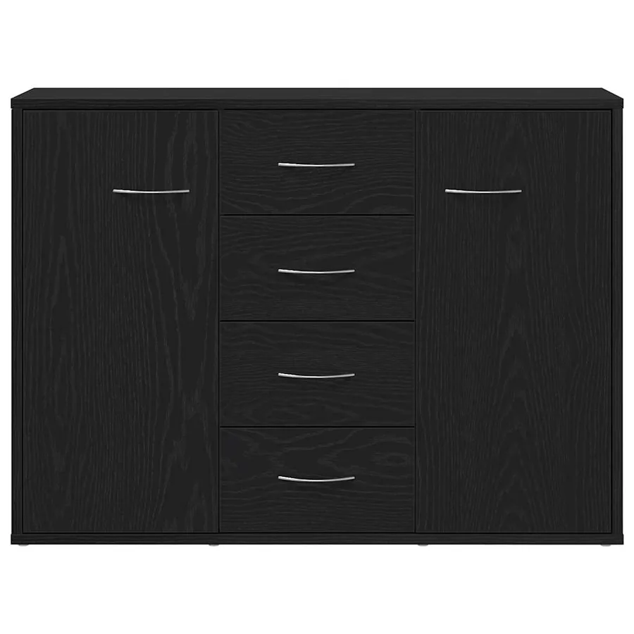 Buffet en chêne noir 88x30x64 cm bois d'ingénierie - 6