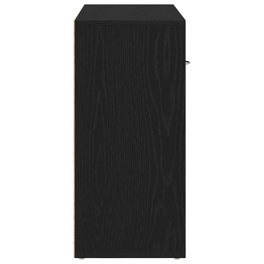 Buffet en chêne noir 88x30x64 cm bois d'ingénierie - 7
