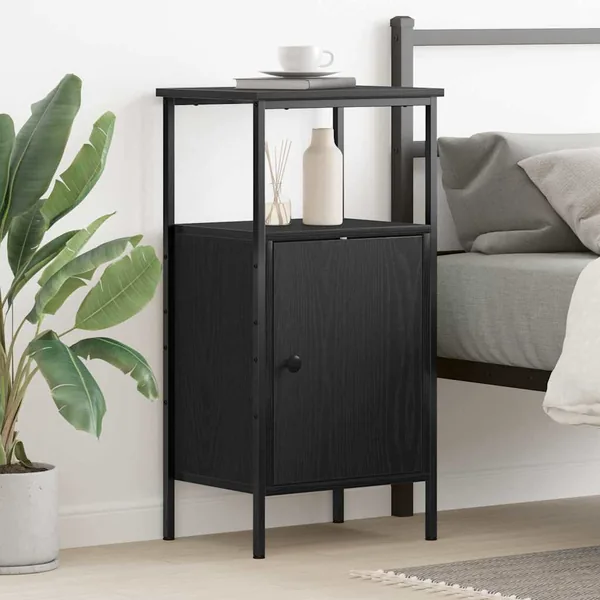 Cabinet de chevet Chêne noir 41 x 31 x 80 cm Bois d'ingénierie