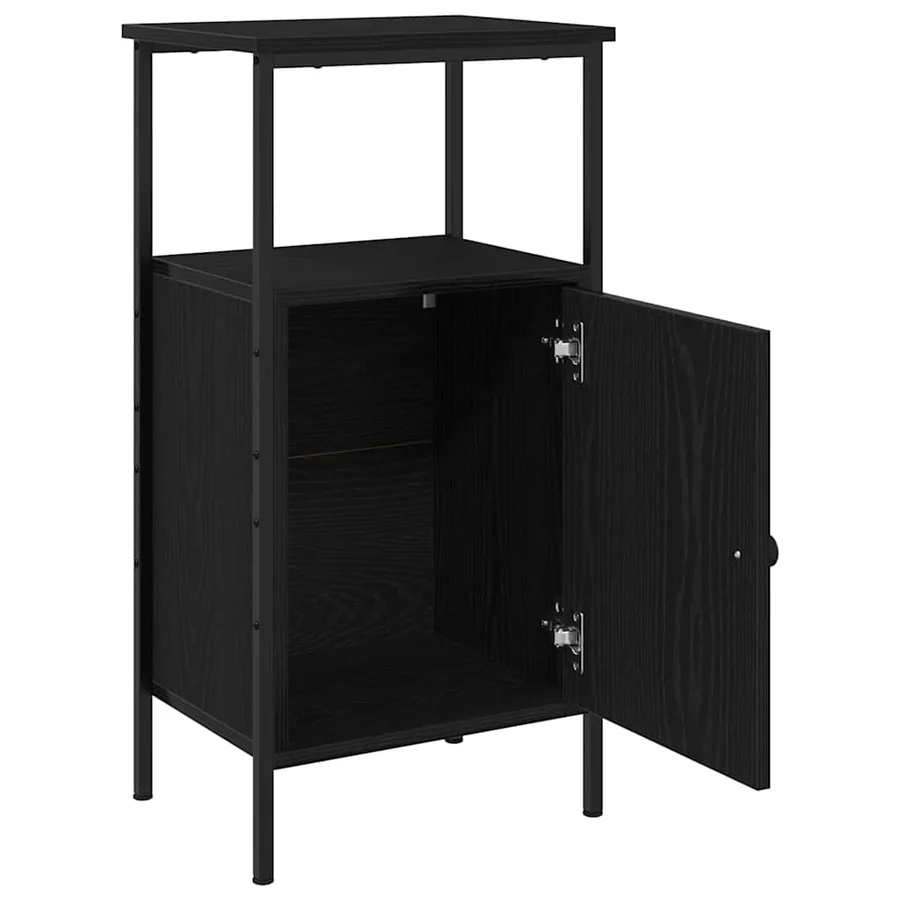 Cabinet de chevet Chêne noir 41 x 31 x 80 cm Bois d'ingénierie - 5