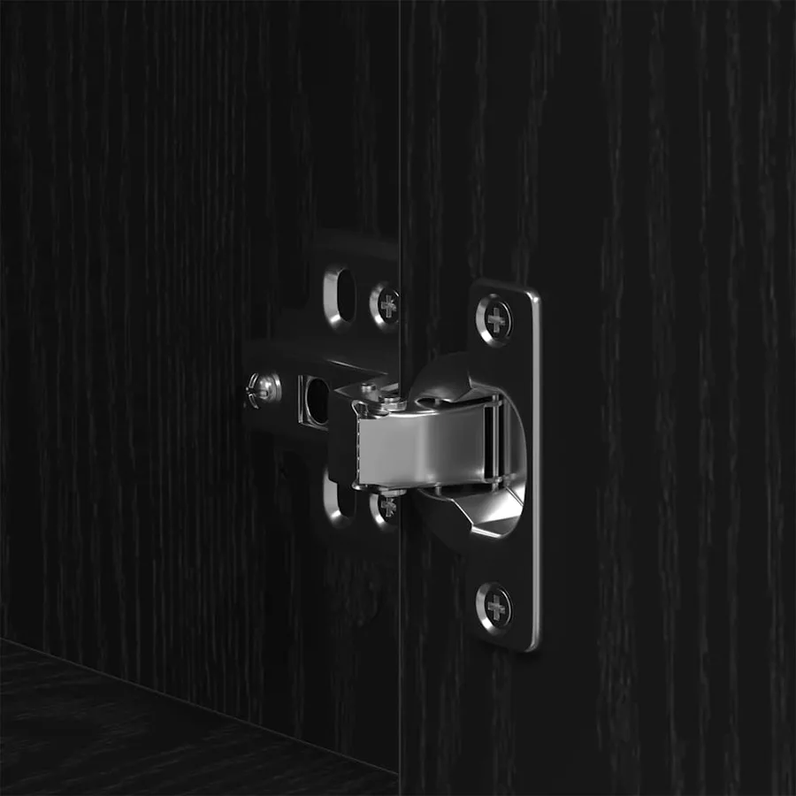 Cabinet de chevet Chêne noir 41 x 31 x 80 cm Bois d'ingénierie - 8